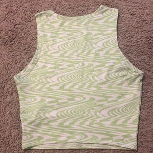 Y2K neon green halter top